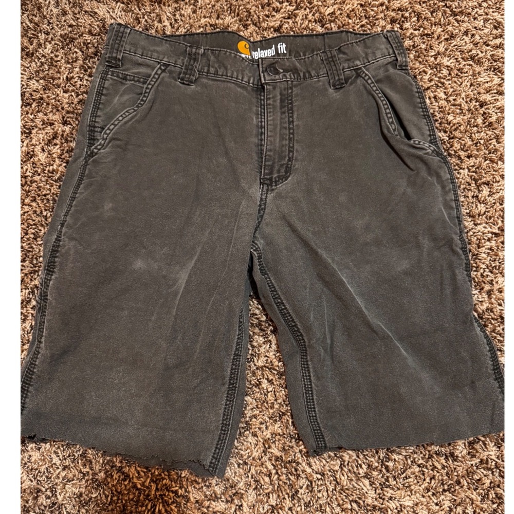 Carhartt Relaxed Fit Canvas Cut Off Shorts 32 Gray 102291 Workwear
